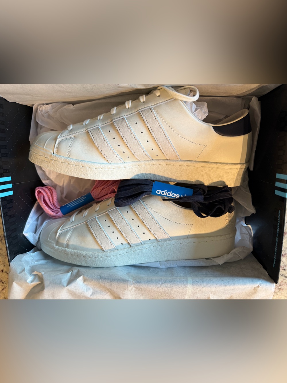 Kith x Adidas x Messi Superstar 82 shoes with box